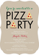 Tan Pizza Party Invitations Image 3 of 8